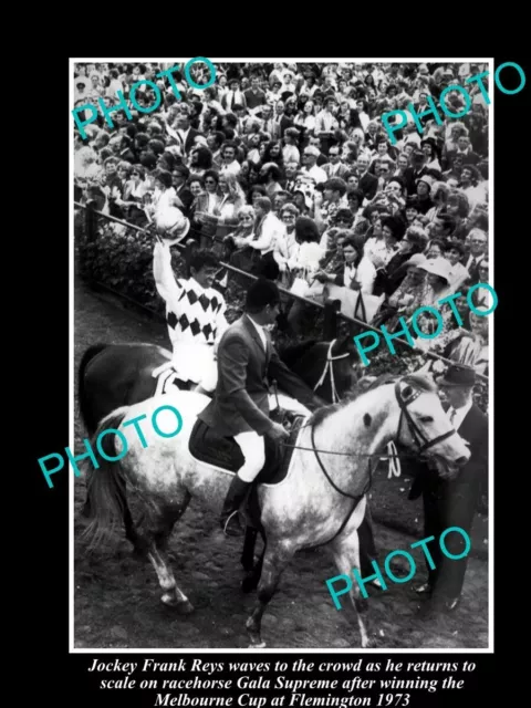 Old Historic Horse Racing Photo Of Gala Supreme Winning The Melbourne Cup 1973