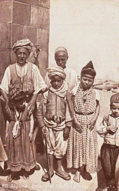 Portrait D'enfants Scenes Et Types Algerie Enfants Et Fillettes Arabes