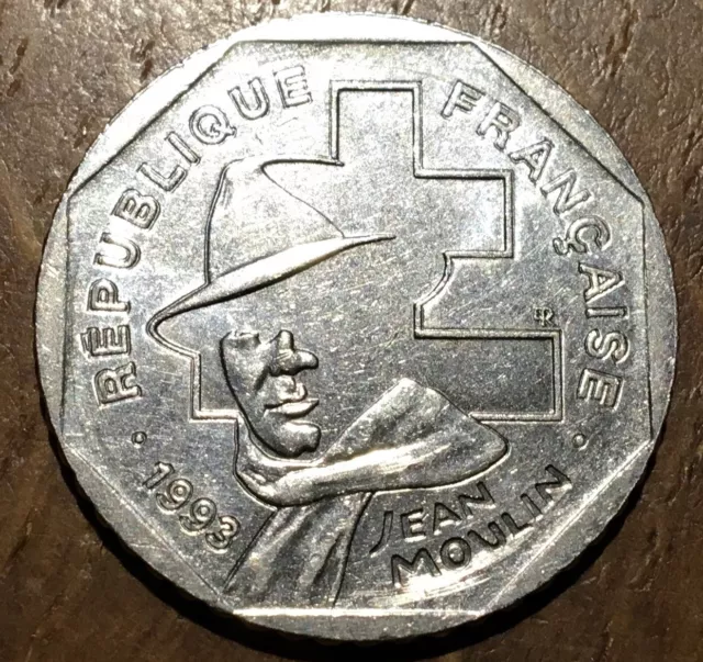 Piece De 2 Francs Jean Moulin 1993 (232)