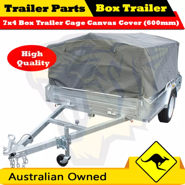 Superior 7X4 BOX TRAILER CAGE CANVAS COVER (600mm)