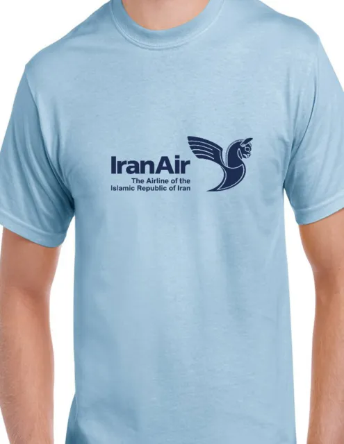 IRAN AIR LOGO T-shirt Iranian Islamic Republic Airline Travel Souvenir ...