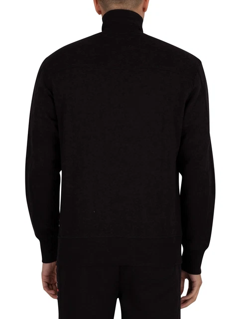 Calvin Klein Jeans Uomo Felpa 1/4 con logo monogramma, Nero 3