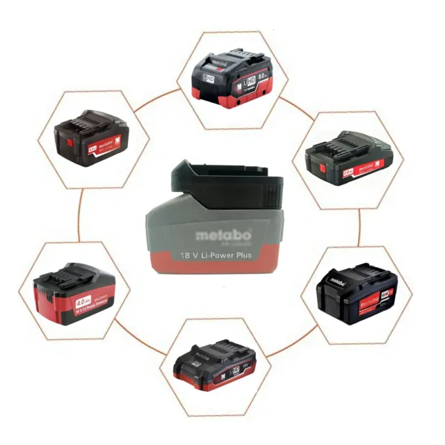 Batterie Adaptateur 18V for Dewalt 18V/20V Dcb for Metabo 18V LI-ION Batterie