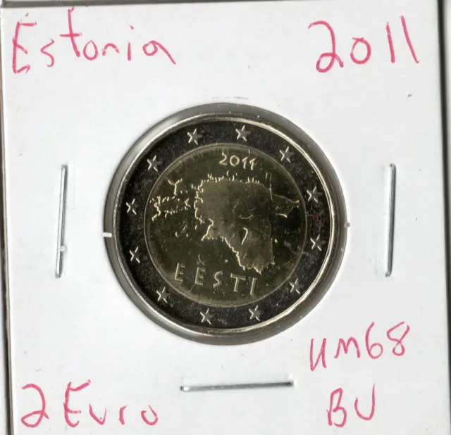 Coin Estonia 2 Euro 2011 KM68, bimetallic
