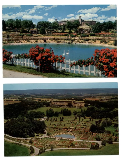 LOT OF 2 ~ Hershey Pennsylvania ~ rose garden arboretum aerial view ~ postcards