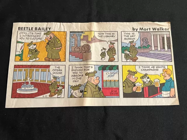 #09  BEETLE BAILEY by Mort Walker  Sunday Third Page Strip June 22, 1986