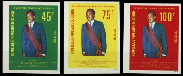 1981, Kongo Brazzaville, 802-04 U, ** - 1713025