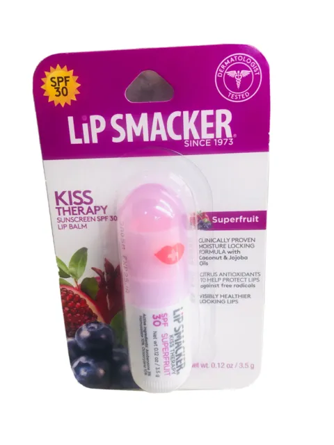 Lip Smacker kiss Therapy Sunscreen SPF 30 Lip Balm-Superfruit: 0.12oz/3.5gm