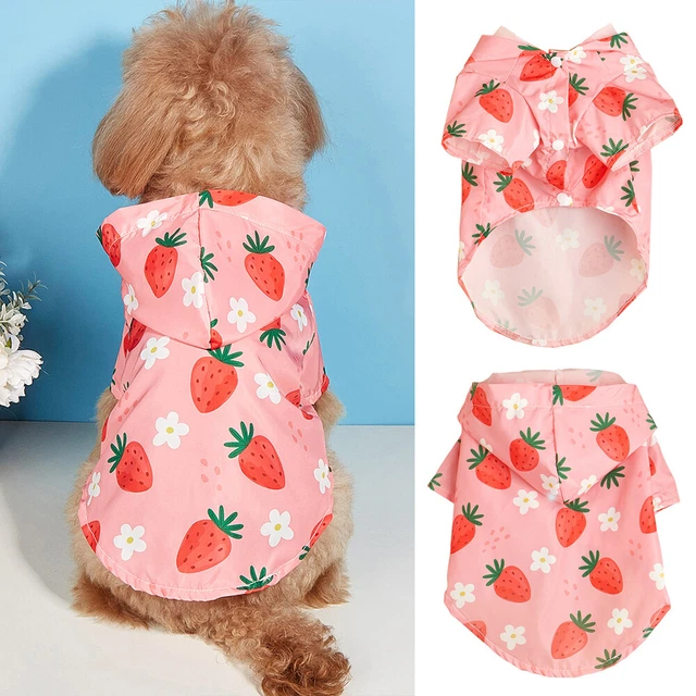Impermeabile per cani impermeabile fragola impermeabile impermeabile cuccioli animale domestico outdoor-E E