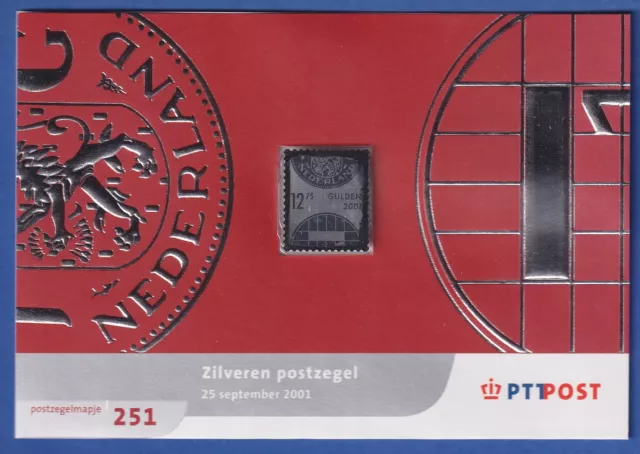 Niederlande Zilveren postzegel - Silberne Briefmarke 12,75 Gulden, 2001