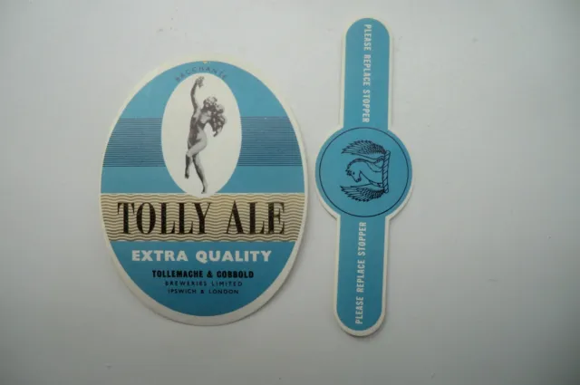 Mint Tollemache Cobbold Ipswich & London Tolly Ale & Strap Brewery Beer Label