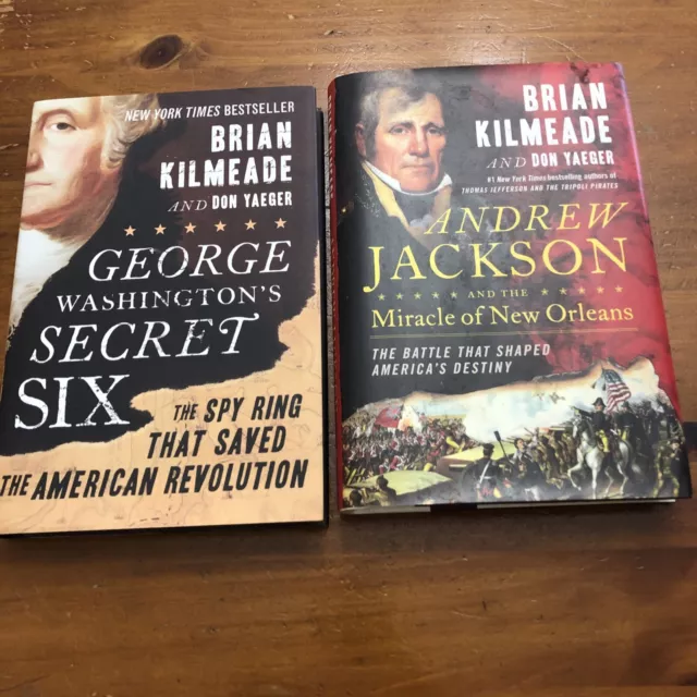 Andrew Jackson  George Washington Secret Six 2 Brian Kilmeade Books Lot HCDJ