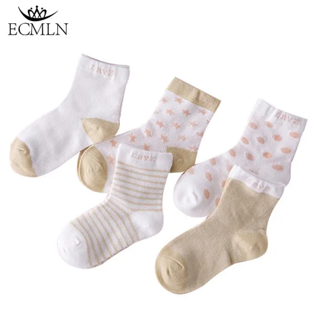 5 Pairs Baby Boy Girl Cartoon Cotton Socks NewBorn Infant Toddler Kids Soft Sock