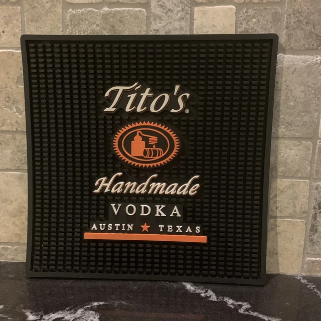 TITO’S HANDMADE VODKA Rubber Bar/Counter Drink Spill Mat 12”x 12
