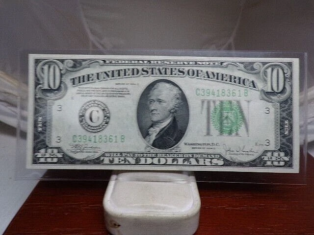 1934-C $10 Ten Dollars  Federal Reserve Note Philadelphia