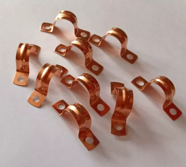 Copper Saddle Clips 15mm Copper Pipe Bracket Plumbing Pipe Holder Wall Fixing