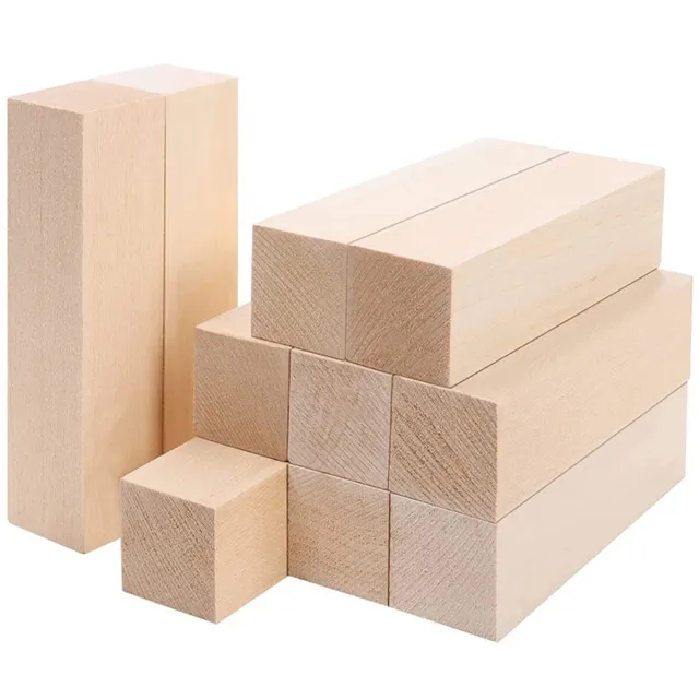 10Pcs Basswood Carving Block Natural Soft Wood Carving Block Portable LiQev