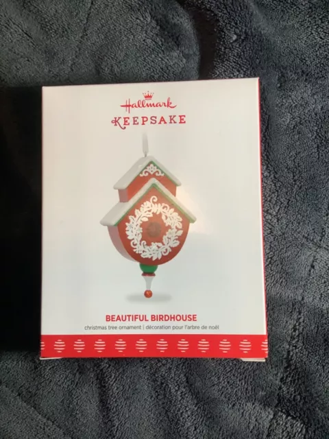 NIB 2017 HALLMARK ORNAMENT BEAUTIFUL BIRDHOUSE 2nd IN THE SERIES NEW