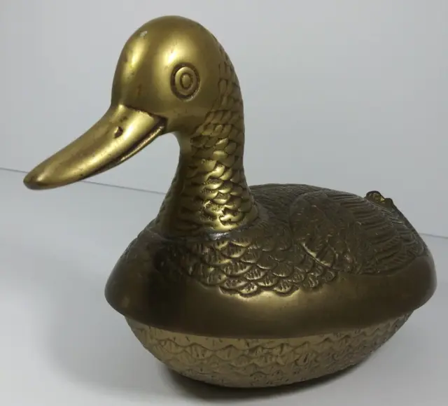 Leonard Solid Brass Textured w/Lid Heavy Duck Mallard