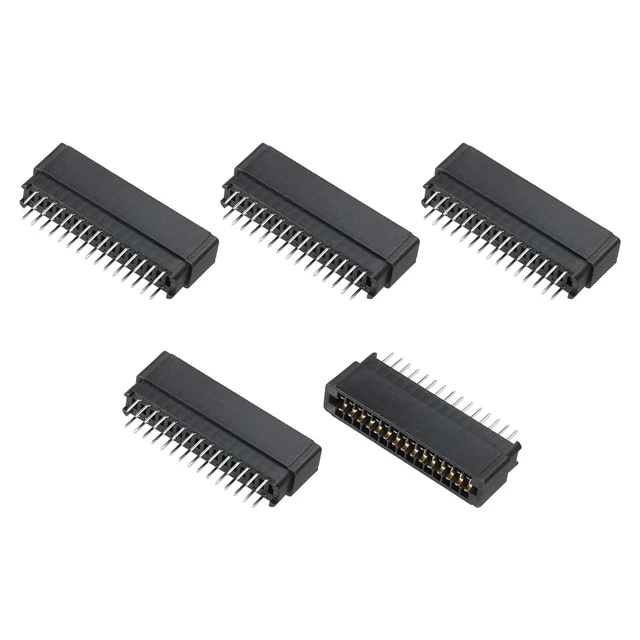 Scheda Bordo Connettore Nero Presa Destra Angolo 30 Pin 2.54mm Passo 5pz