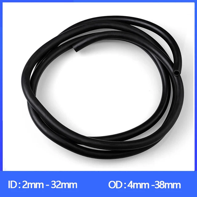 ID 2-32mm Fluorine Rubber Tube Fuel Hose Engine Petrol Oil Line Fuel Pipe Black