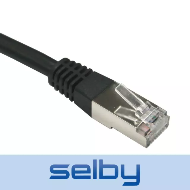 15m Black CAT6 Network Cable RCM Certified Ethernet LAN Data Lead SFTP RJ45