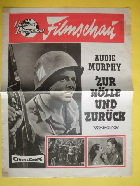 Zur Hölle und zurück / Audie Murphy / EA-Handzettel von 1956