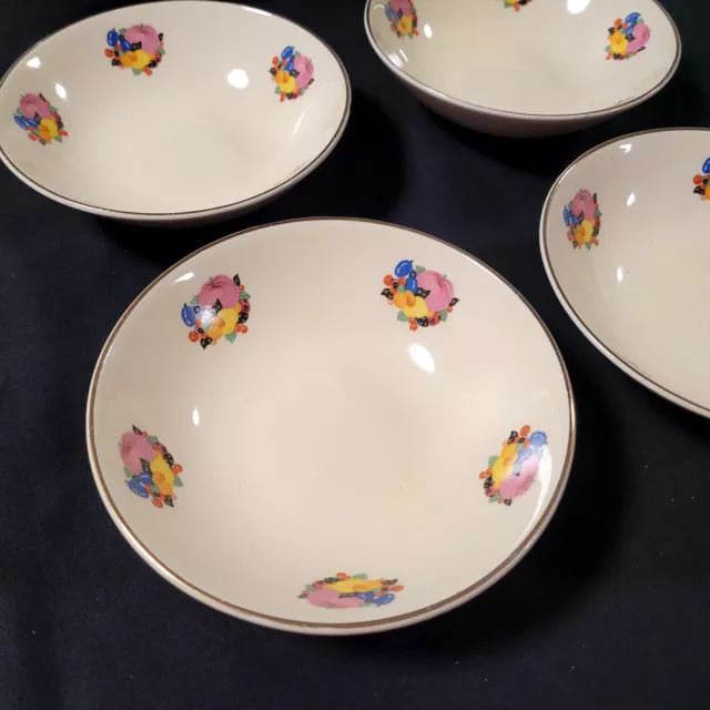 4 Cavitt-Shaw W.S. George Country Gentleman 5 1/2" Round Fruit Dessert Bowls