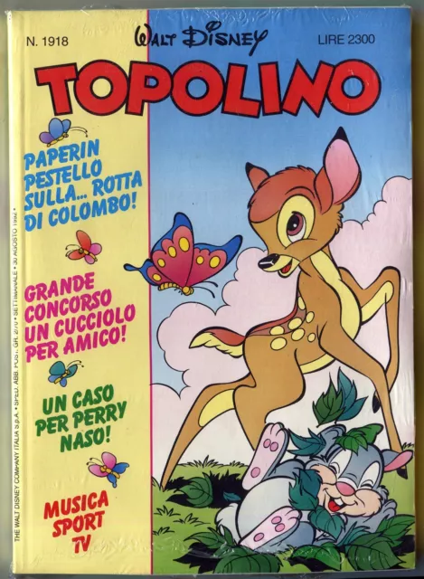 [734] TOPOLINO ed. Mondadori 1992 BLISTERATO n. 1918 stato Edicola