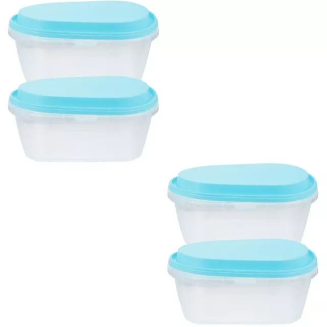 2 Sets Ice Cream Box Plastic Tub Storage Tubs with Lids Container