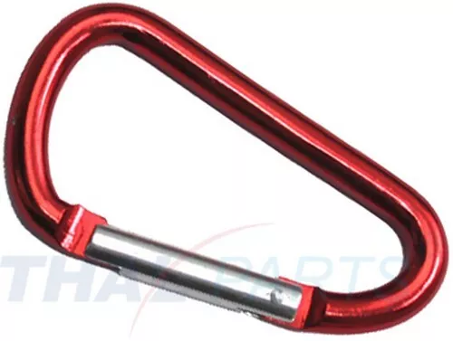 10 Stück Aluminium Karabinerhaken 56mm x 5mm Rot eloxiert Karabiner Haken Red