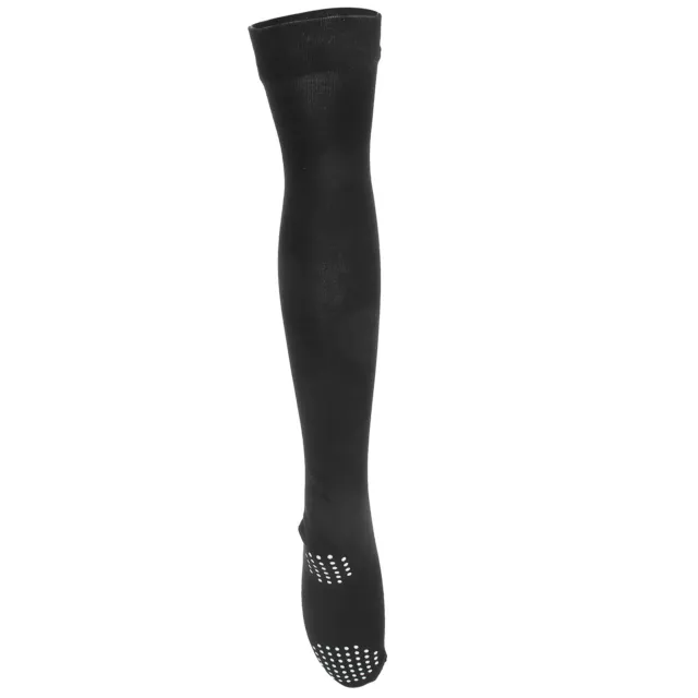 02 015 Chaussettes Longues De Yoga Bas Noirs Doux Pour La Peau Et Respirants