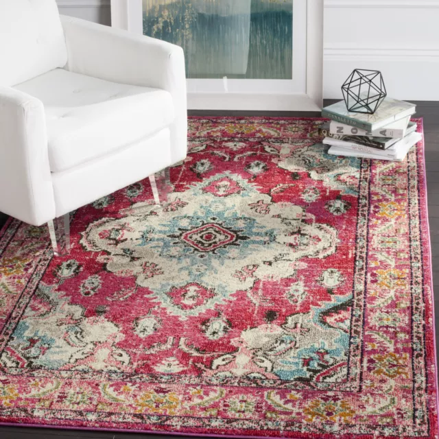 SAFAVIEH Monaco Collection MNC243D Pink / Multi Rug