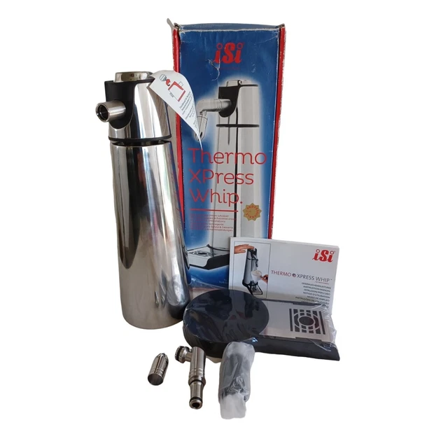 New ISI Thermo Express Whip 1qt Stainless Steel Austria Uses Co2 Charges