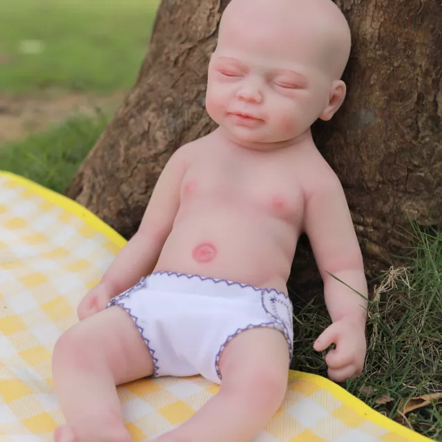 18.5"Realistic Cute Newborn Girl Handmake Silicone Reborn Baby Dolls US Stock