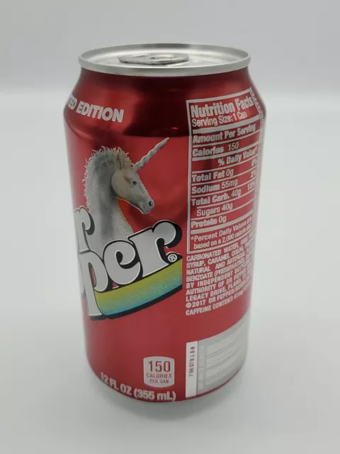 2017 Dr Pepper Can Limited Edition Pick Your Pepper Unicorn Seven Up Inc 7up Can 2