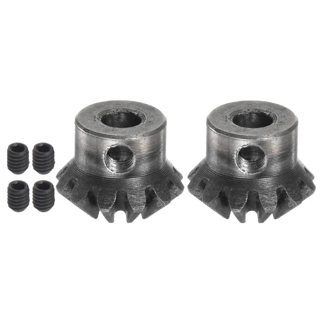 2pcs Bevel Gears 1.5M 12 Teeth 6mm Shaft Hole Tapered Bevel Pinion Gear