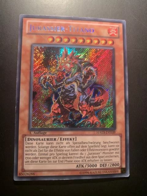 Yugioh! Jurassier-Titano Secret Rare - HA03-DE039 1. Auflage - Deutsch