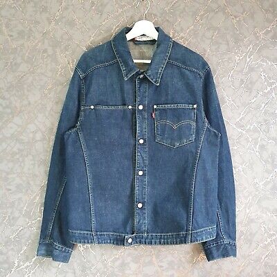 Vintage Levi's Engineered Jeans Denim Snap Button Jacket 70100 Size L