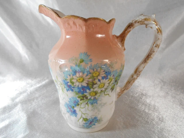 Ravissant Pichet / Pot A Lait " Floral " Porcelaine De Limoges Ou Paris