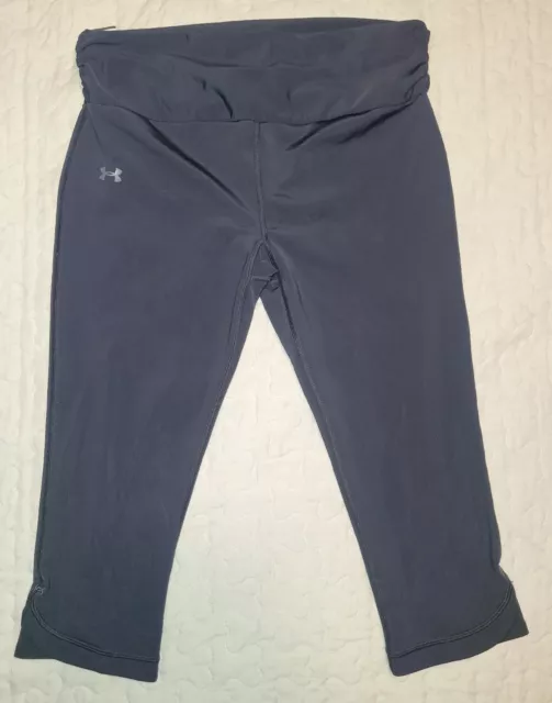 Under Armour Shatter Heatgear Black Capri legging Womens Sz Lg