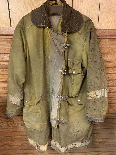 VTG Gore-Tex Clarey’s Firefighter Bunker Turndown Turn Out Jacket Yellow