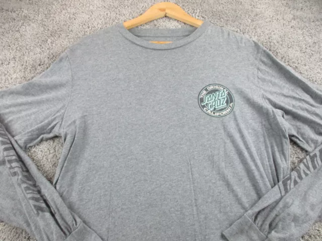 Santa Cruz T Shirt/Tee Large Skater Wear Long Sleeve Round Neck 2