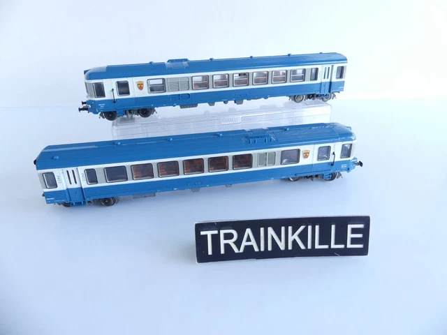 Autorail Jouef EAD Bleu – Avec Remorque, Dépôt Sotteville, échelle HO (occasion)