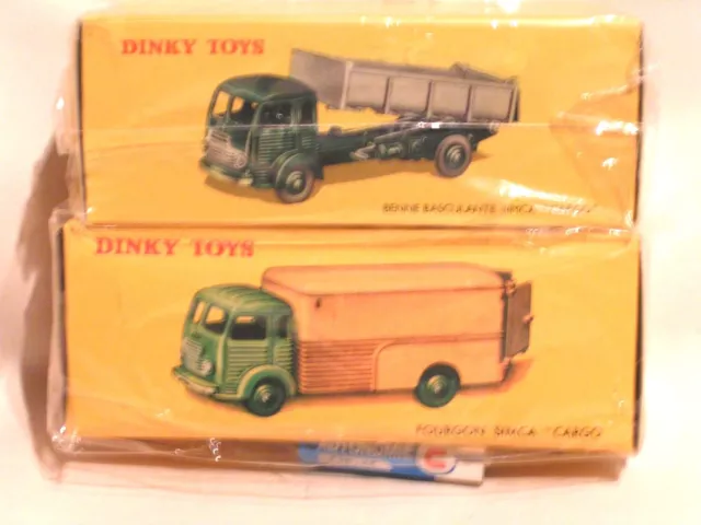 Dinky Toys/Norev (Atlas) 1/43  -  Lot 5  =  2  Camions Simca  (Boïtes Scellees)