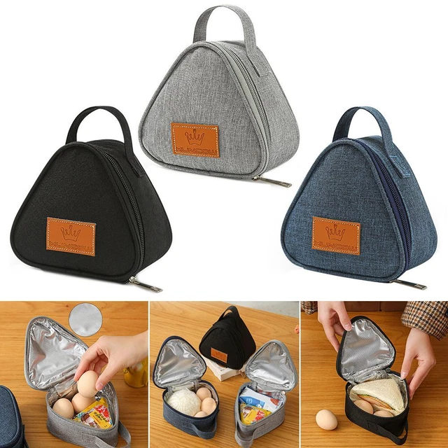 Comoda scatola pranzo tote sacchetto palla riso foglio di alluminio sacchetto isolante triangolare
