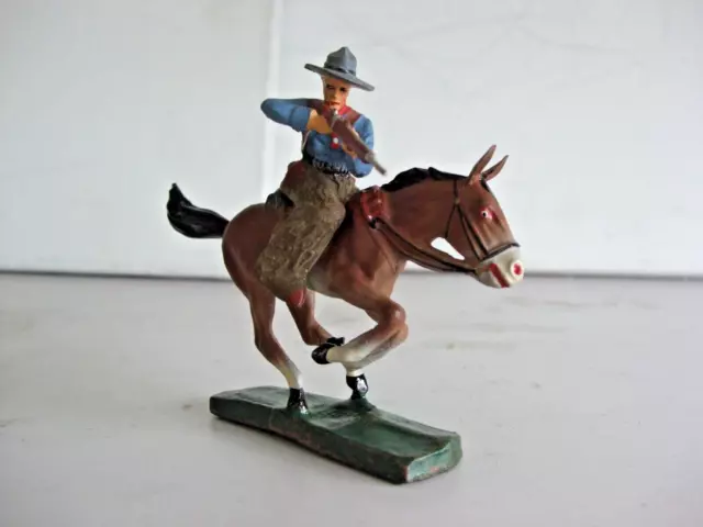 Elastolin Cowboy Auf Pferd