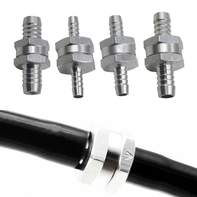 Clapet Anti-Retour En Ligne 10 Mm Avec 2 Colliers De Serrage - Pour Eau, Gaz, Tuyau D'Arrosage, Lave-vaisselle Et Sèche-linge - 2
