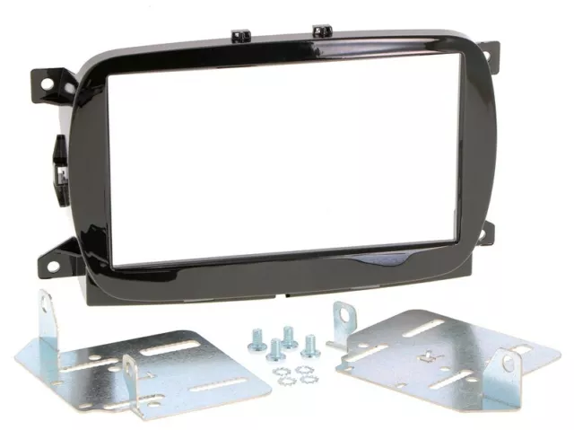 For Fiat 500 Facelift With Uconnect Car Radio Panel Installation Frame 2-DIN