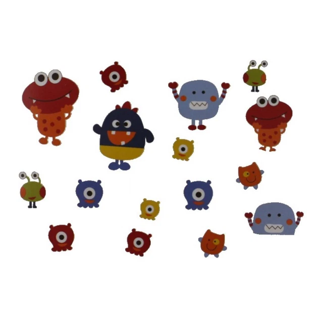 Graco Baby Monsters Multi Nursery Bedroom Decorating Wall Decal Set  1700